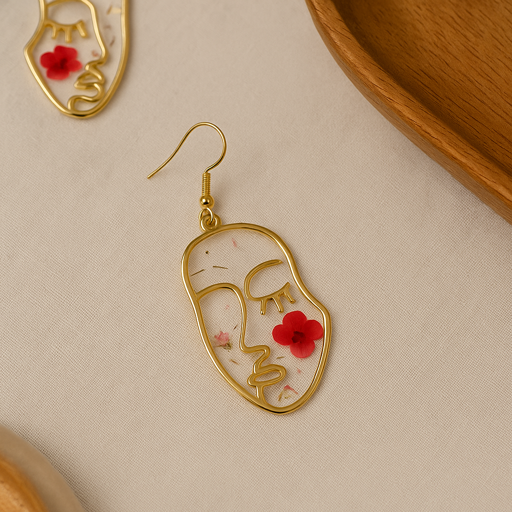 FLO's Floral Muse Face Earrings