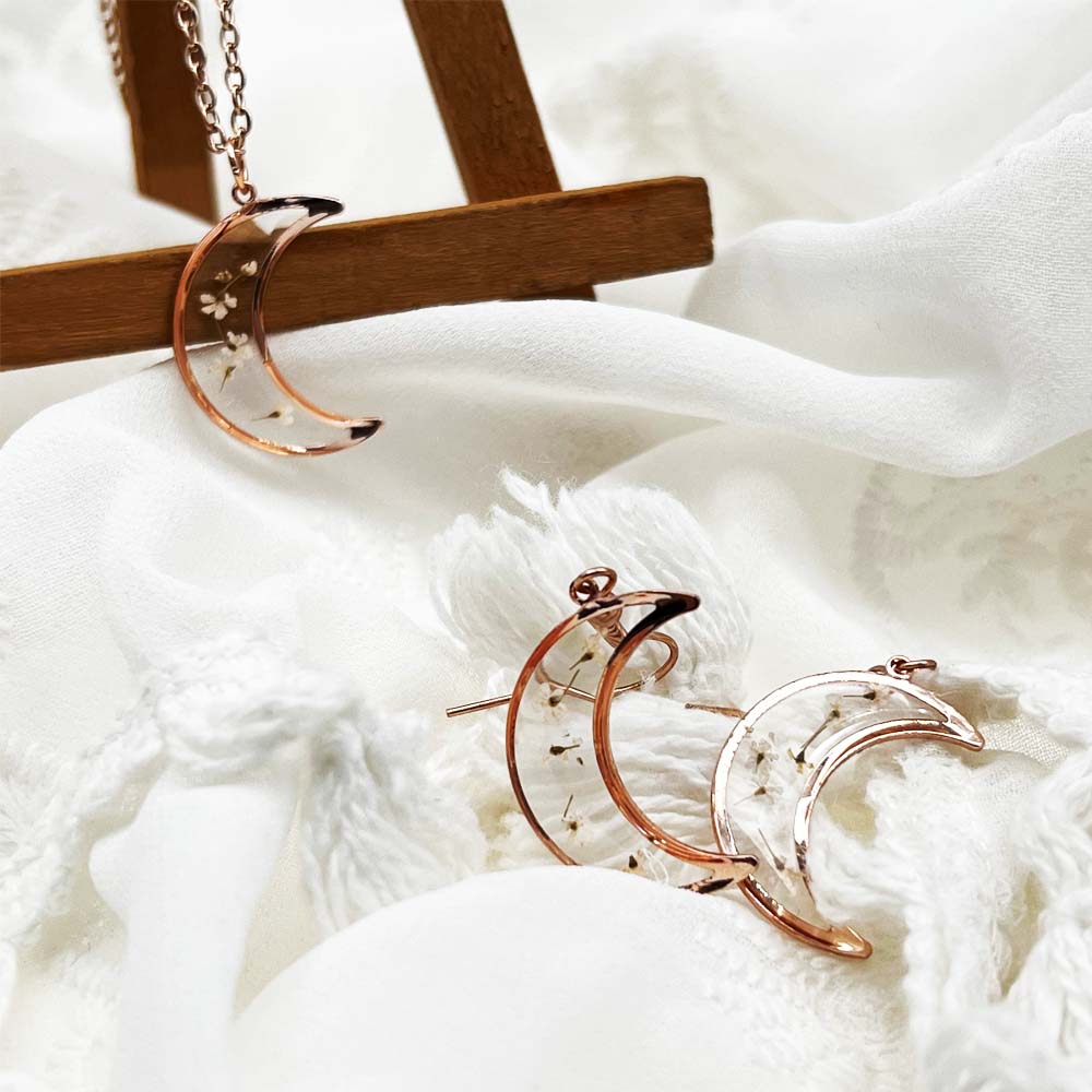 FLO's Celestial Bloom Crescent Hoops