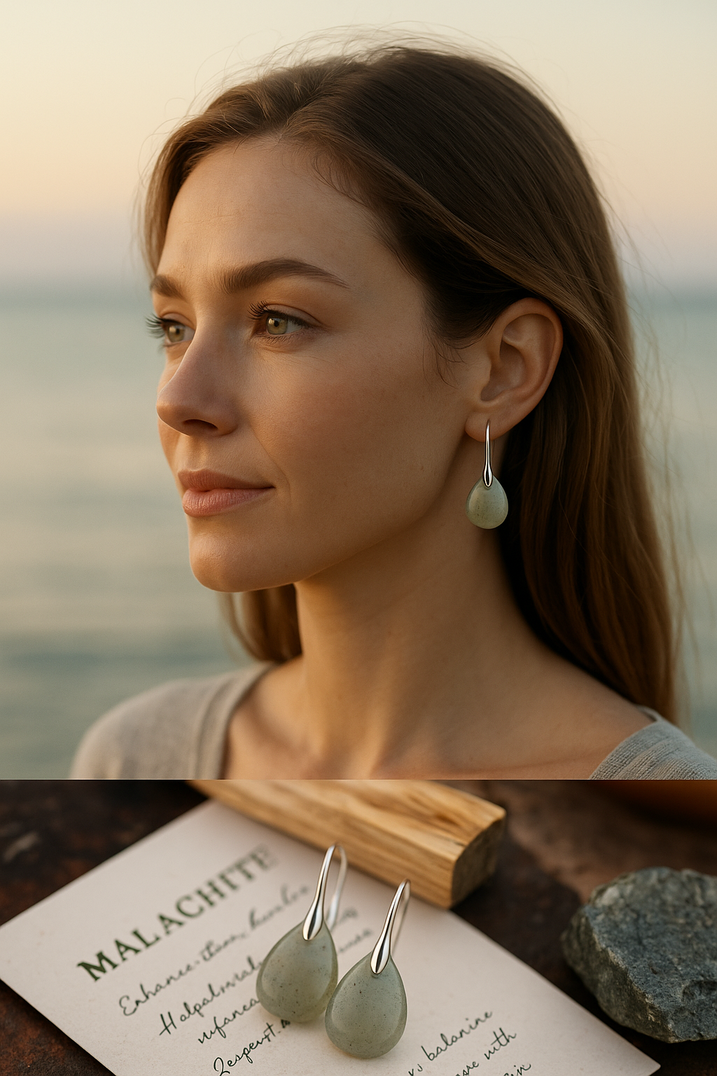 FLO's Labradorite Teardrop Stone Earrings