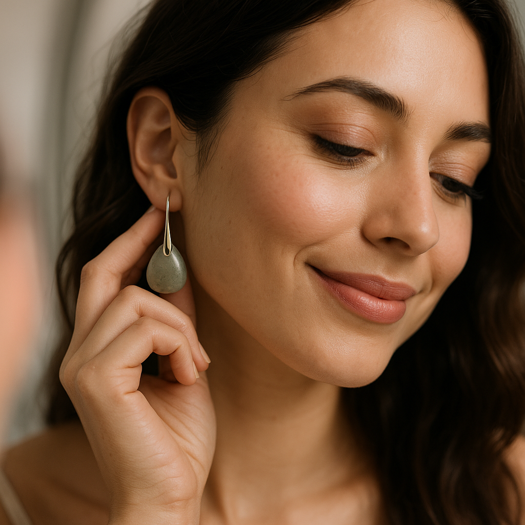 FLO's Labradorite Teardrop Stone Earrings