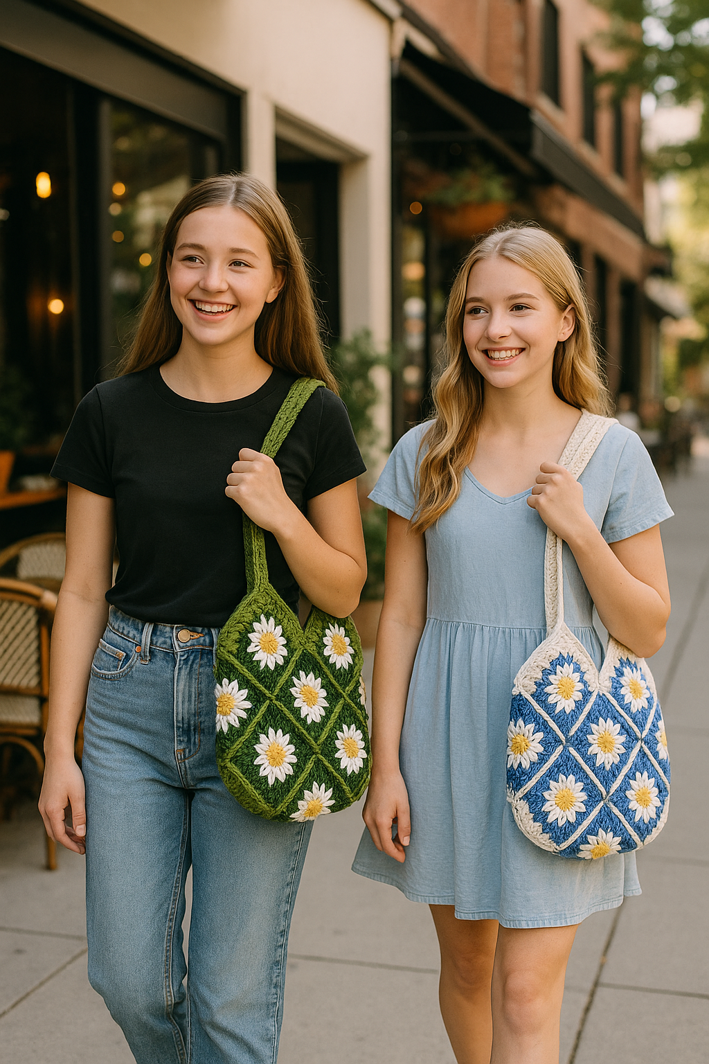 FLO's Bloom Meadow Crochet Tote