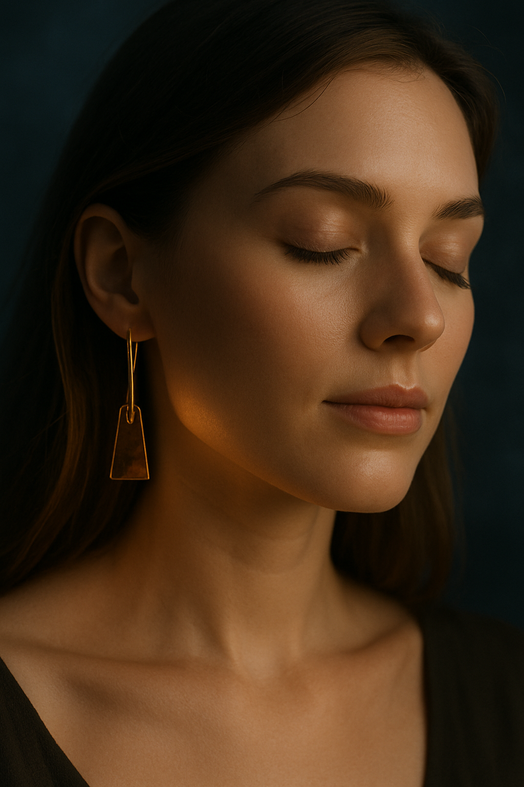 FLO's Tiger Eye Tapered Rectangle Stone Earrings