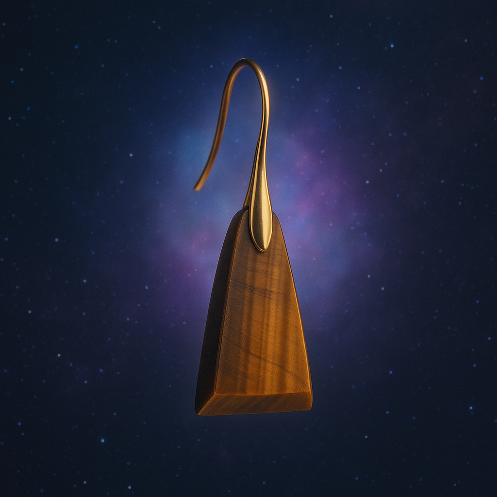 FLO's Tiger Eye Tapered Rectangle Stone Earrings