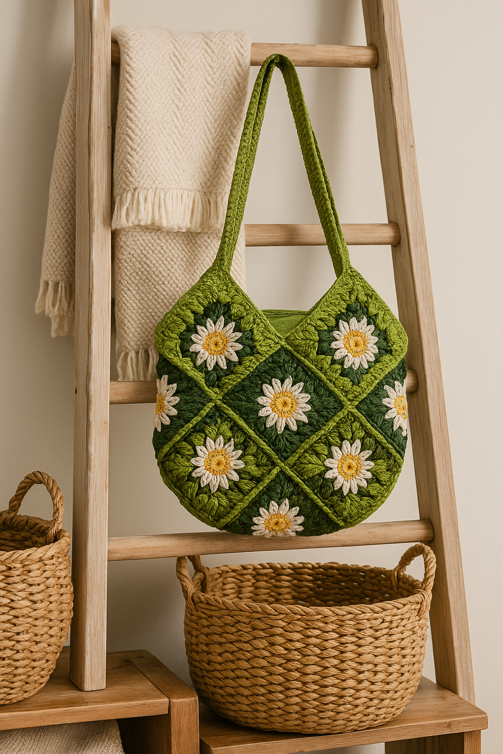 FLO's Bloom Meadow Crochet Tote