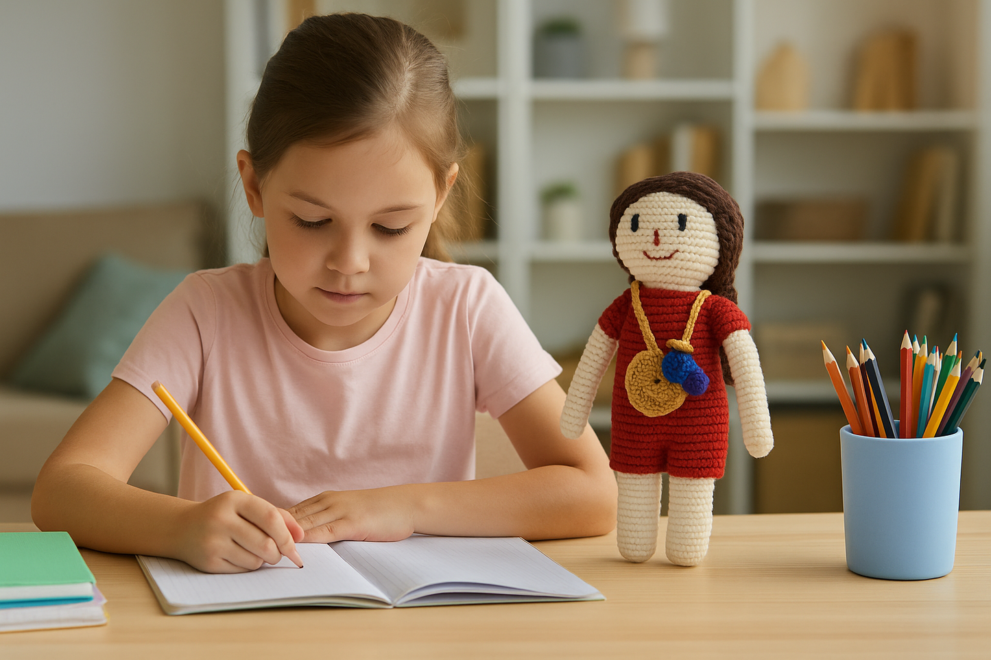 Spirited Companion – Lady in Red Crochet Toy