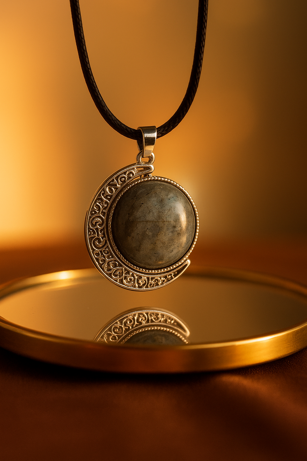 FLO's Enchanted Crescent Labradorite Pendant