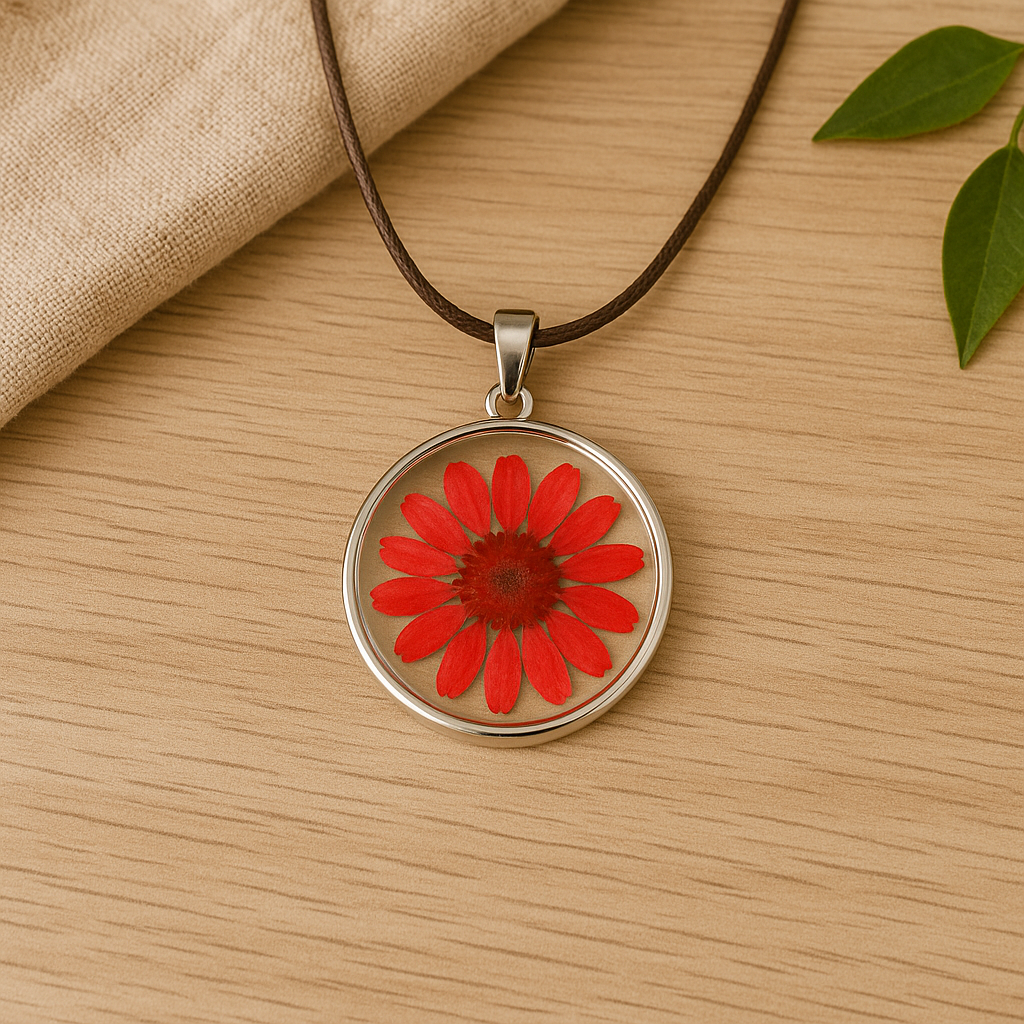 FLO's Scarlet Story Real Dried Flower Necklace