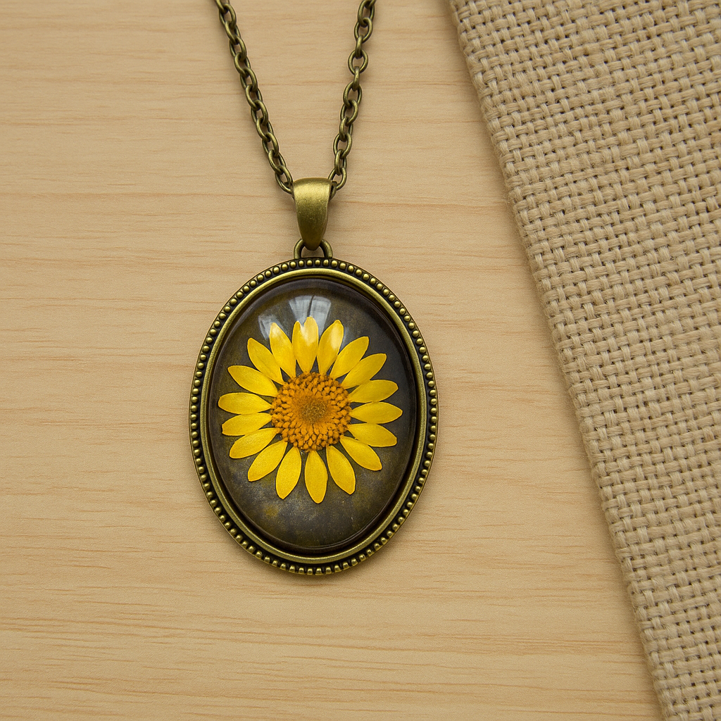 FLO's Radiant Diurnal Real Dried Flower Necklace