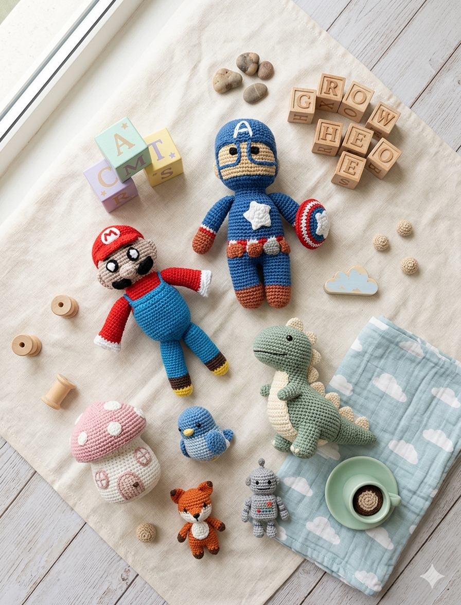 Handmade Retro Gamer Plush