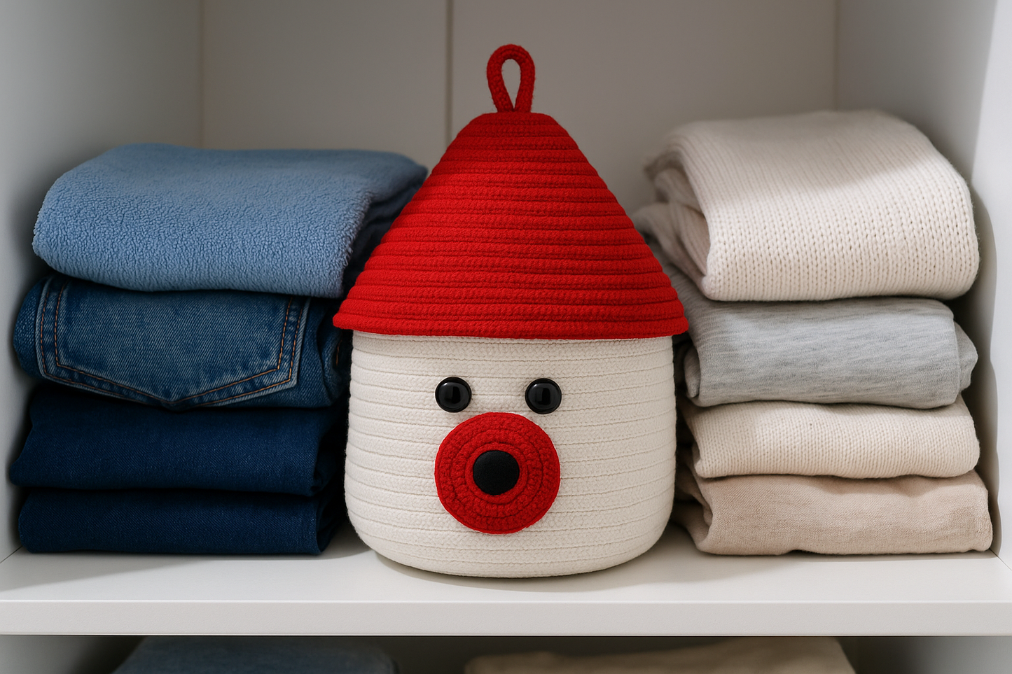 Bear Hug Crochet Storage Basket