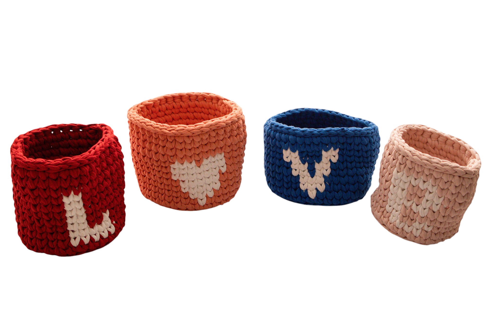 LOVE Crochet Basket Set