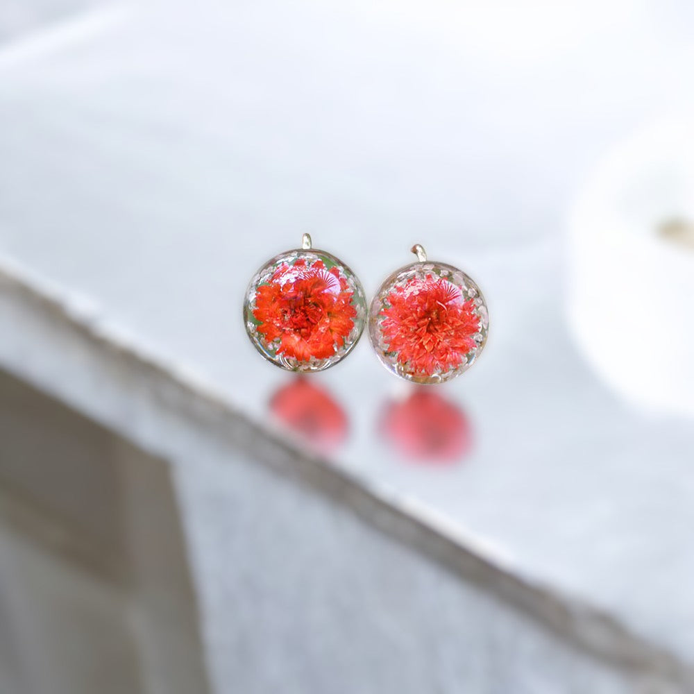 FLO's Scented Carmines Real Dried Flower Earrings