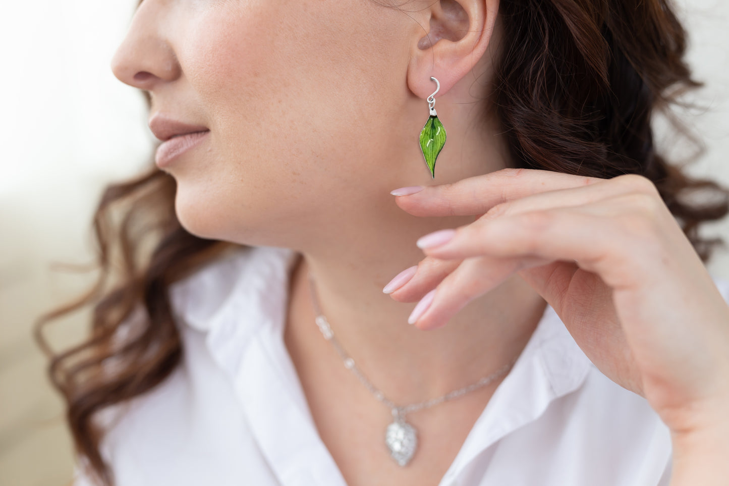 FLO's Evergreen Leaf Drop Earrings