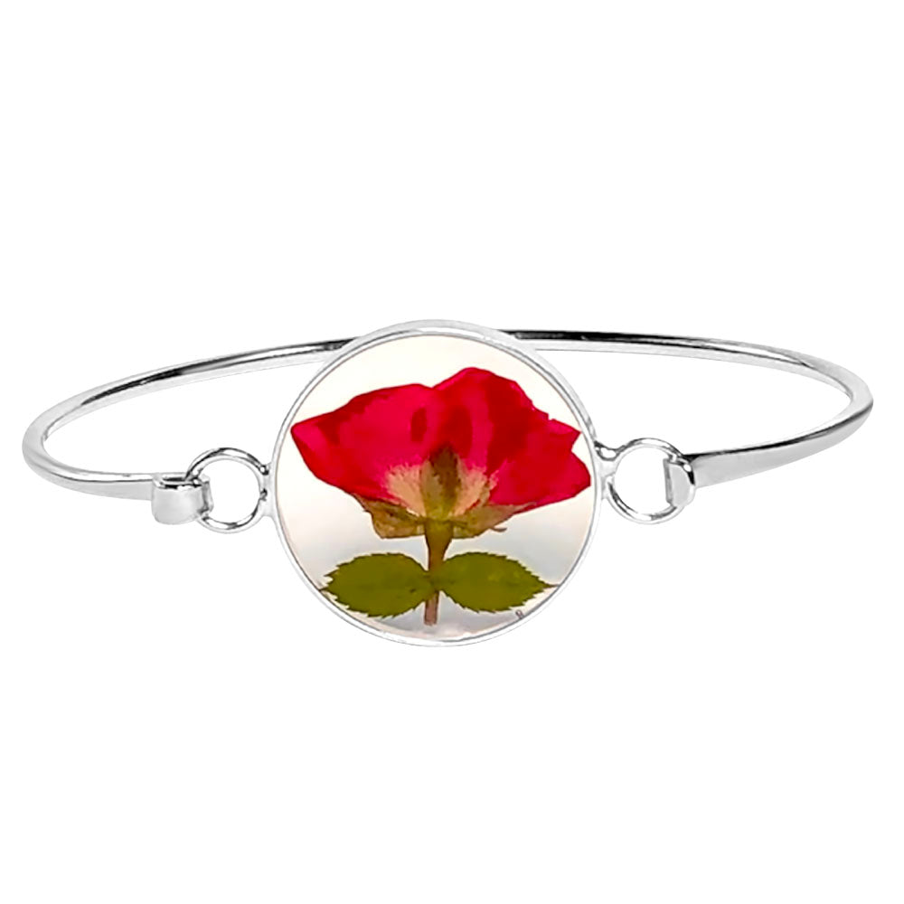 FLO's Graceful Rose Bangle Bracelet