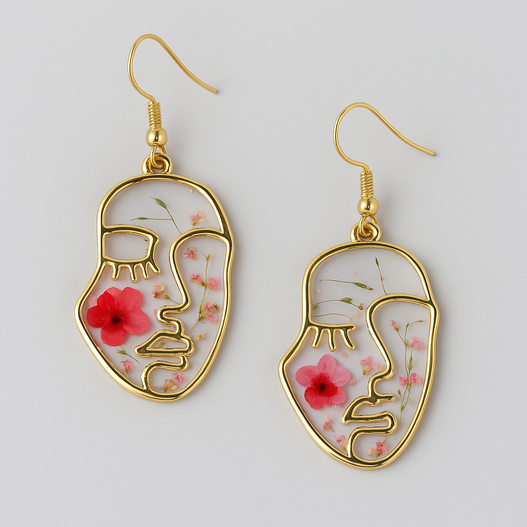 FLO's Floral Muse Face Earrings