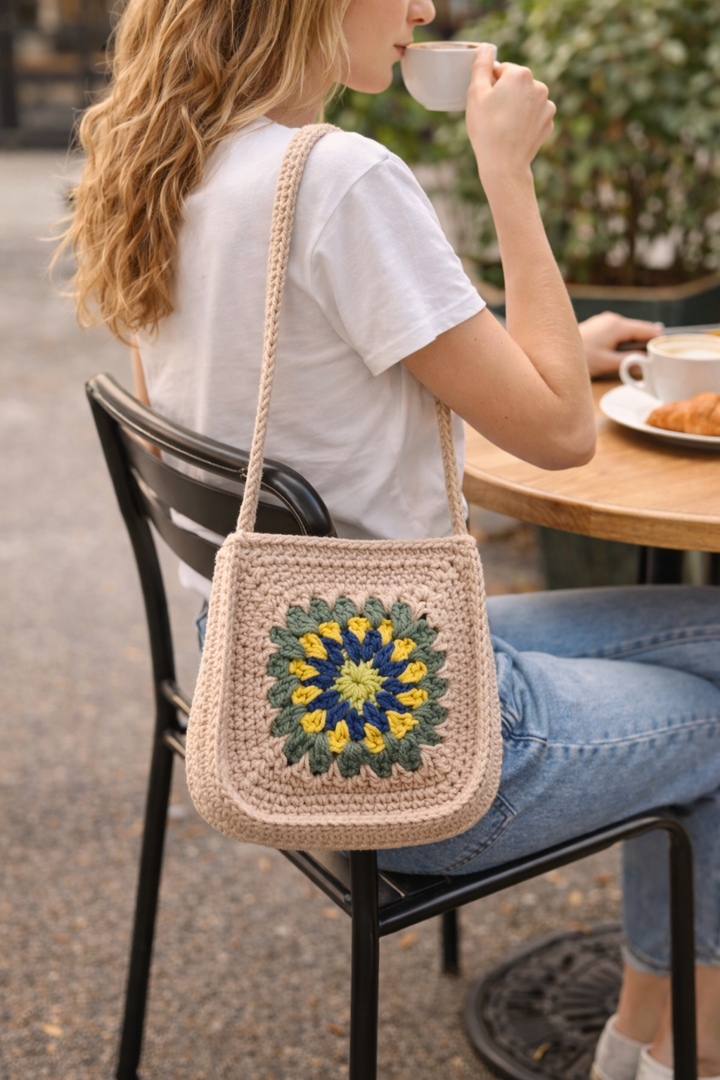 Cotton Sunflower Sling Bag