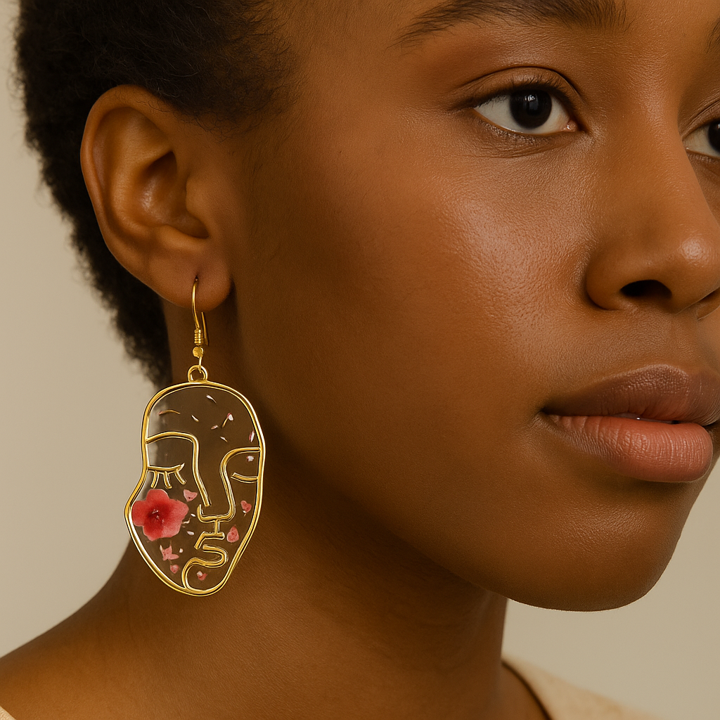 FLO's Floral Muse Face Earrings