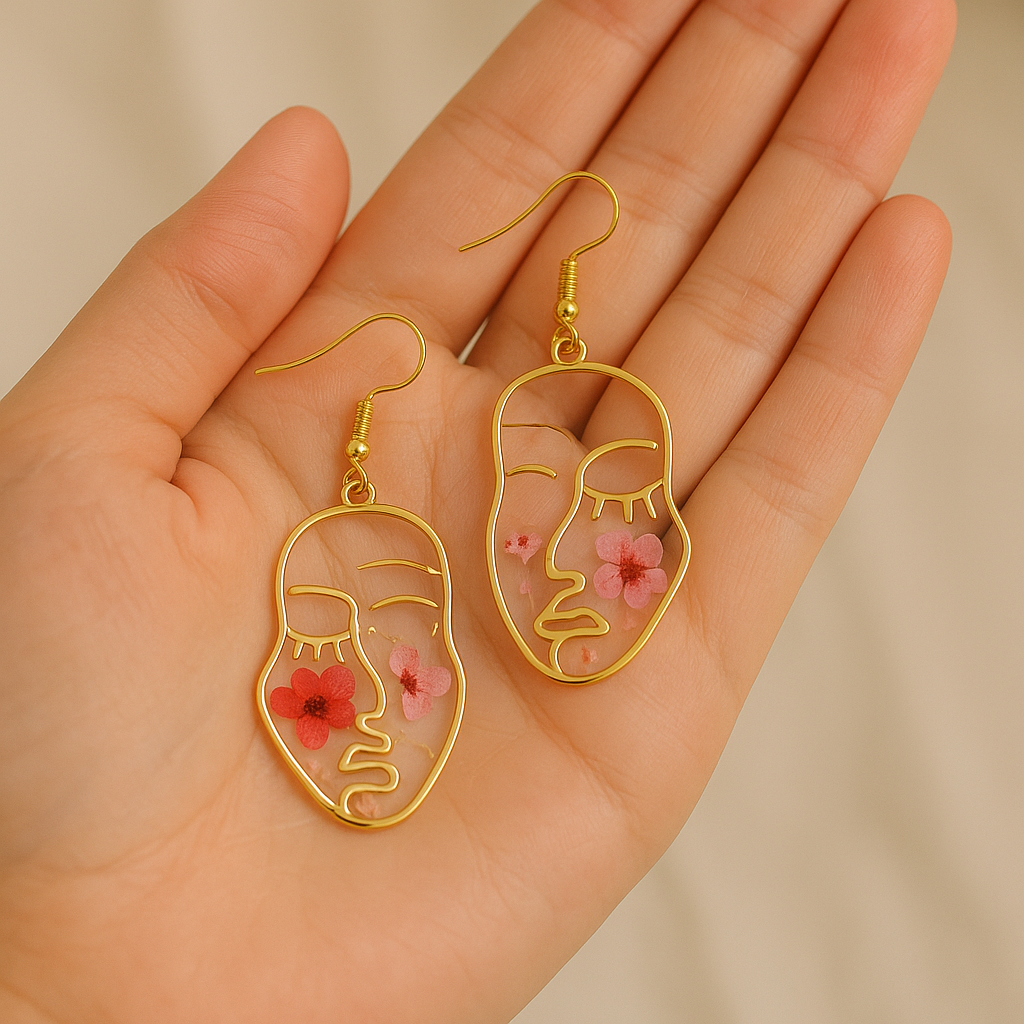 FLO's Floral Muse Face Earrings