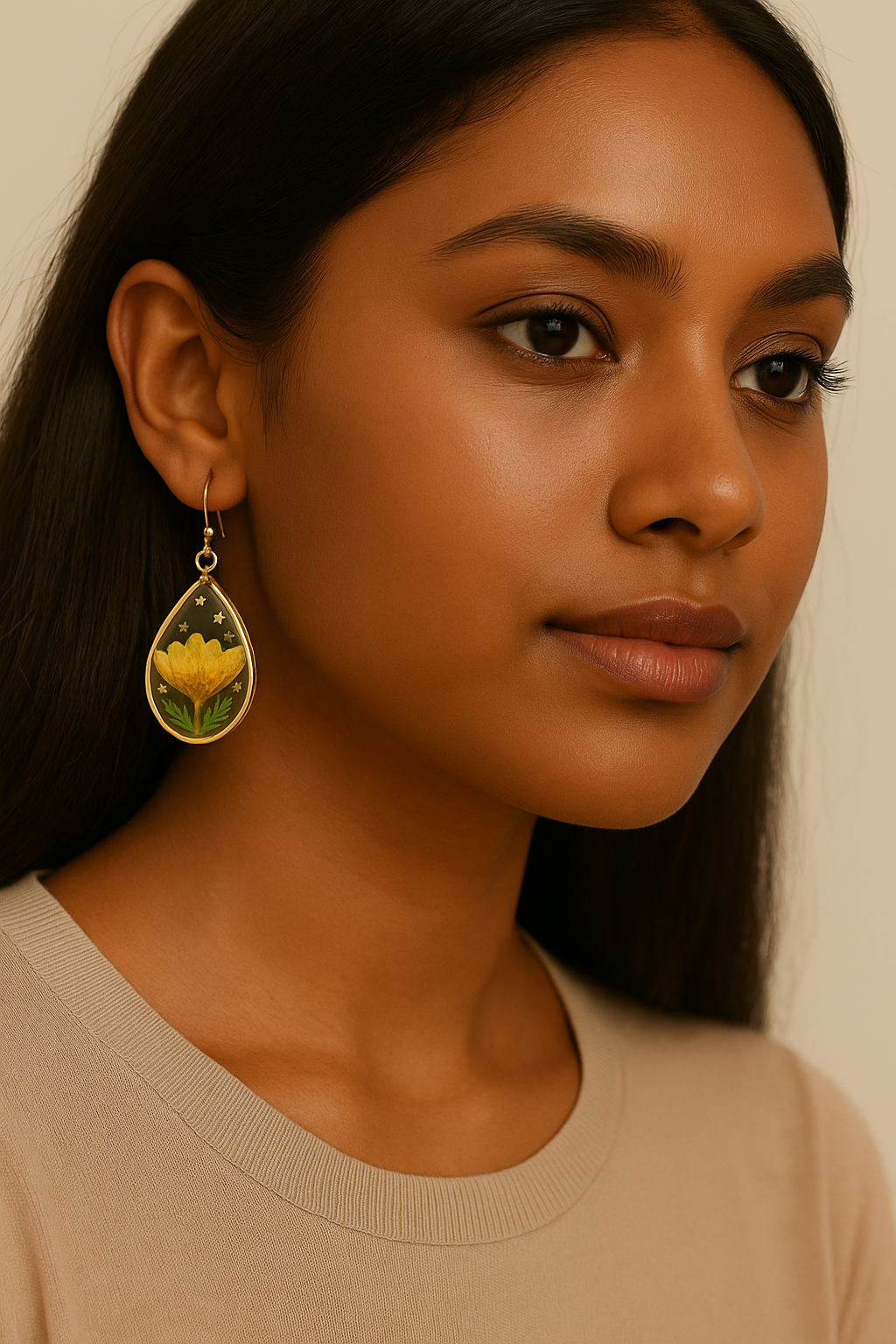 FLO's Bees & Trees Real Dried Flower Earrings