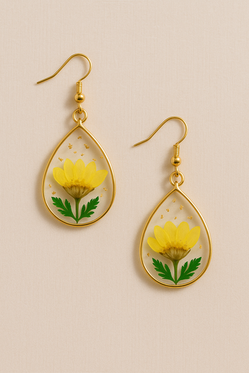 FLO's Bees & Trees Real Dried Flower Earrings