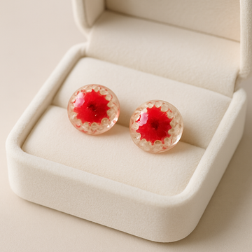 FLO's Scented Carmines Real Dried Flower Earrings