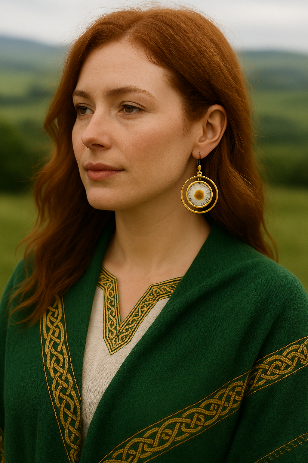 FLO's Golden Daisy Hoop Earrings