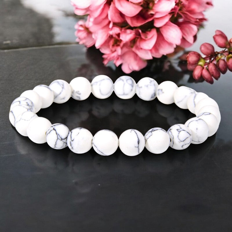 FLO's Howlite (White with Gray/Black Veins)