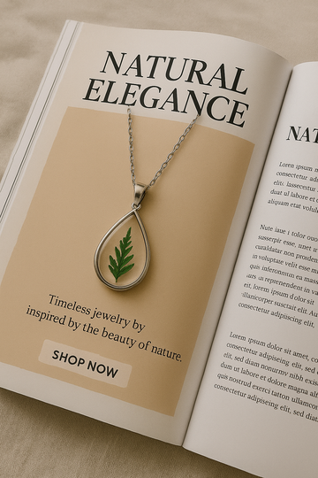 FLO's Glitzy Wild Fern Necklace