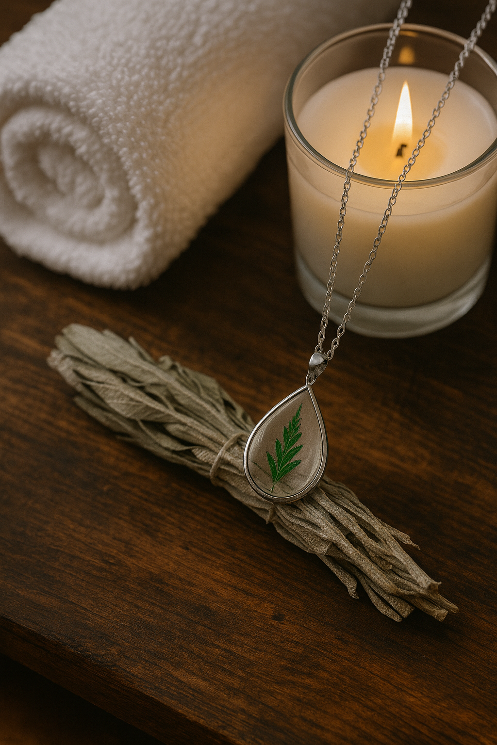 FLO's Glitzy Wild Fern Necklace