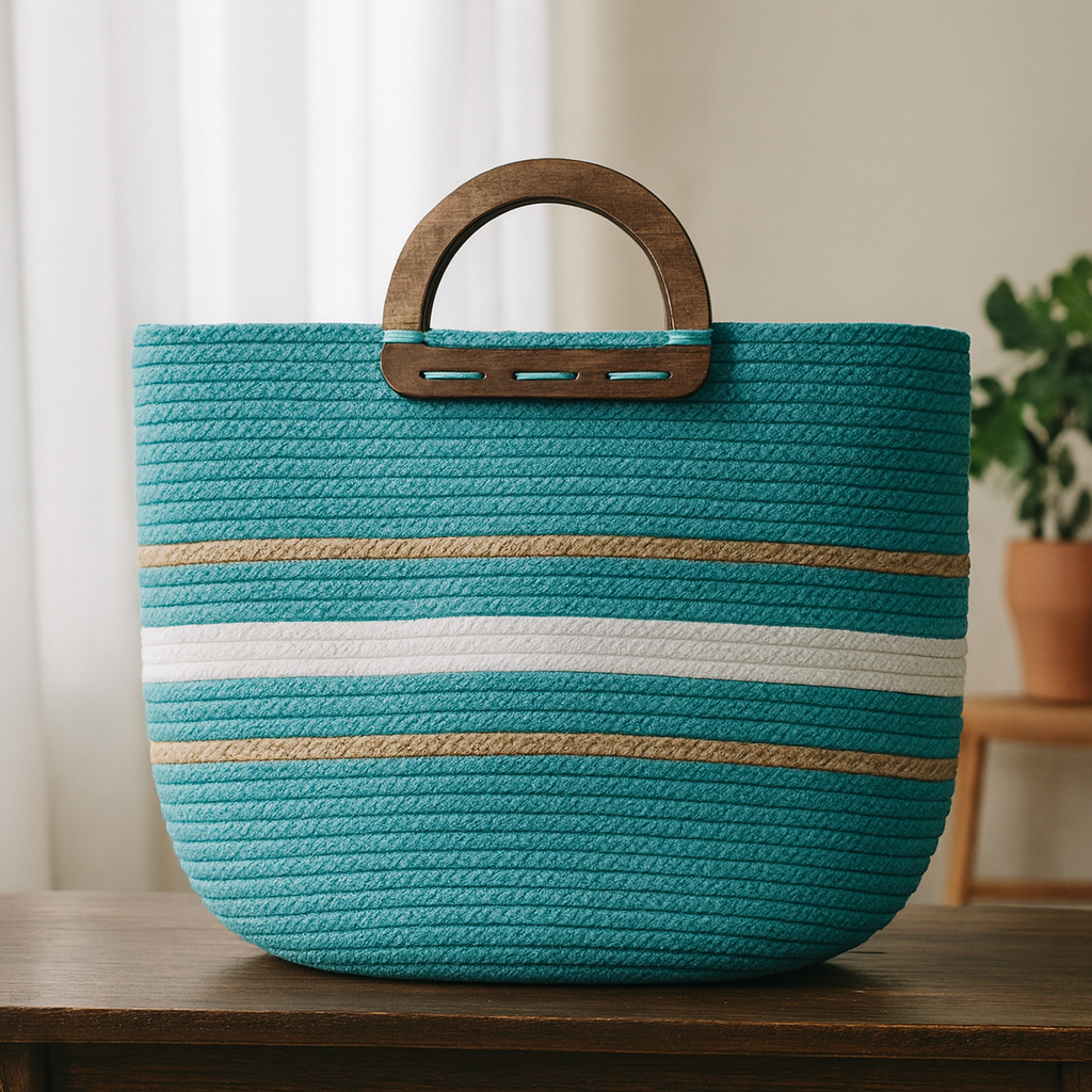 FLO's Azure Drift Crochet Tote