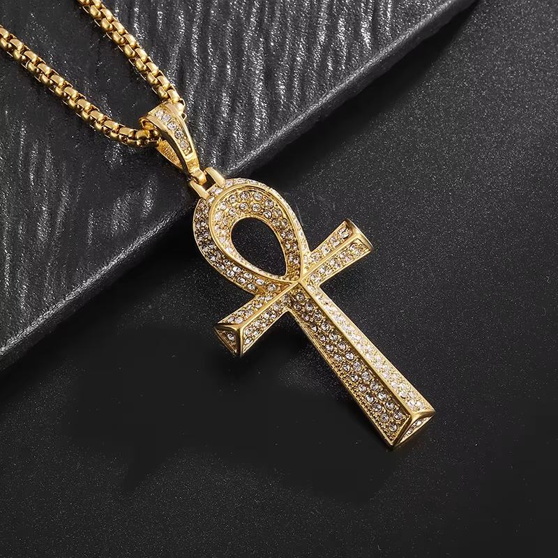 FLOs Key of Life Pendant – Egyptian Ankh Necklace (Gold &amp; Silver Options)