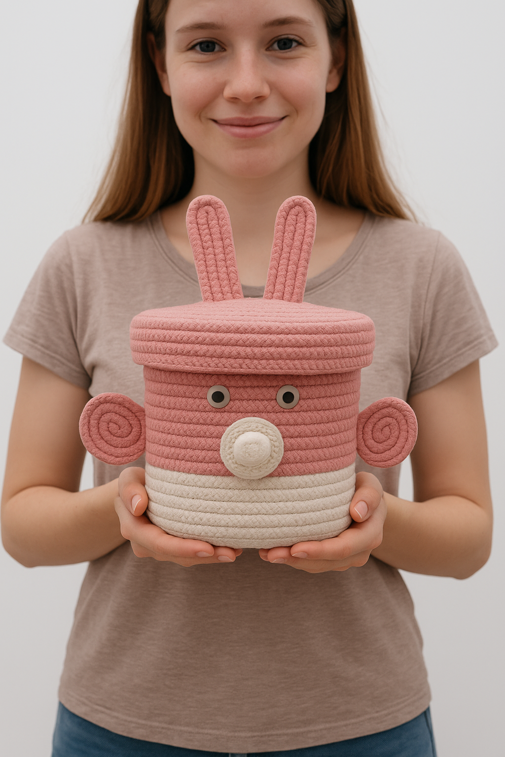 Bunny-Themed Baby Girl Announcement Boxes