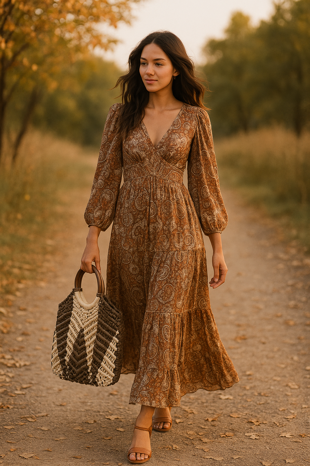 FLO's Sunny Chevron Crochet Tote Bag