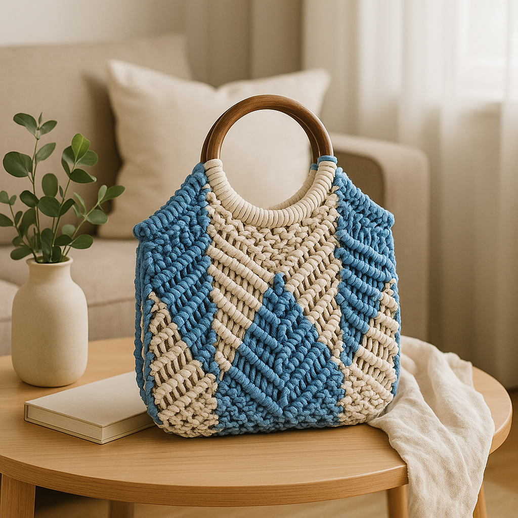 FLO's Sunny Chevron Crochet Tote Bag