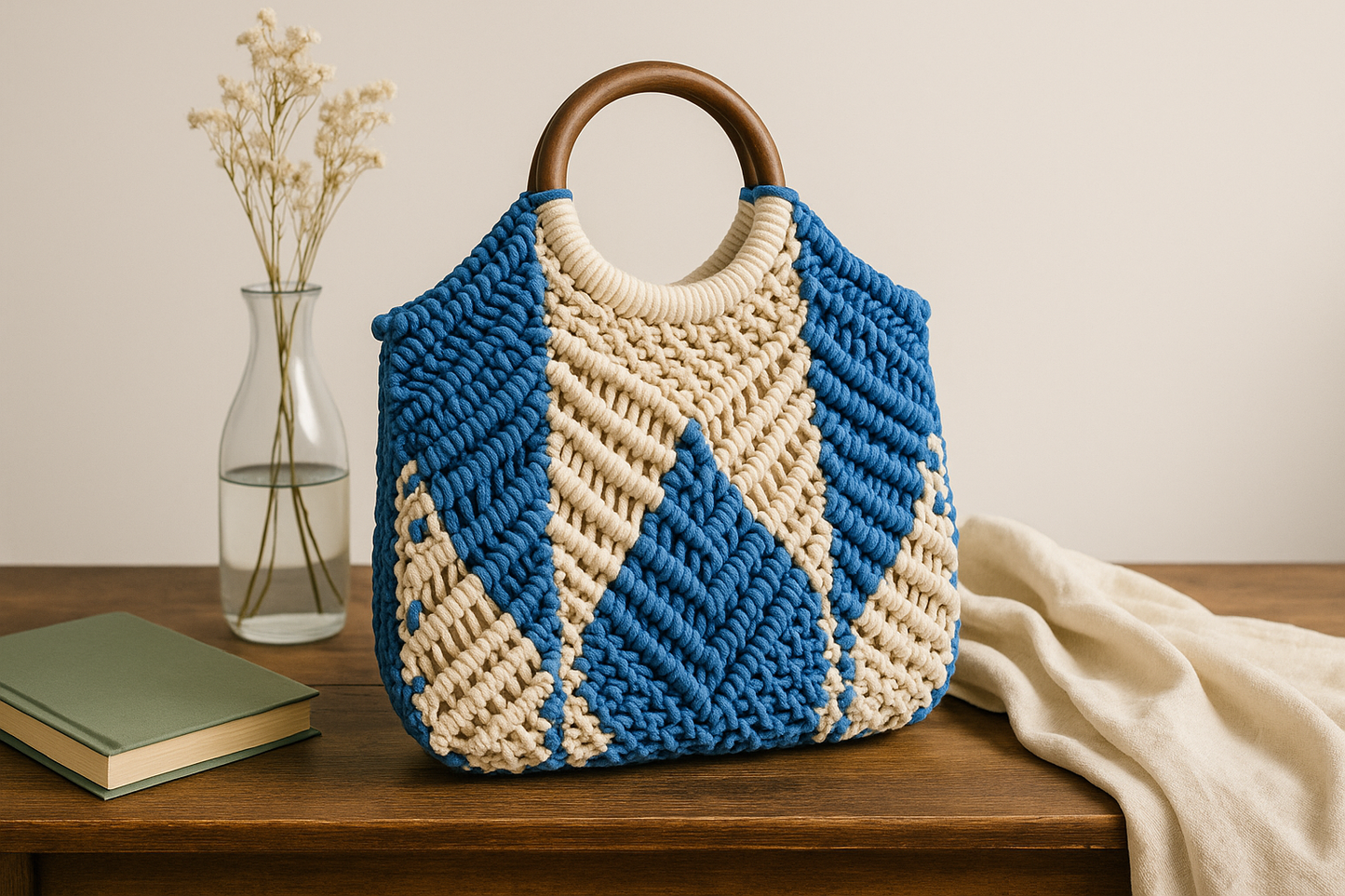 FLO's Sunny Chevron Crochet Tote Bag