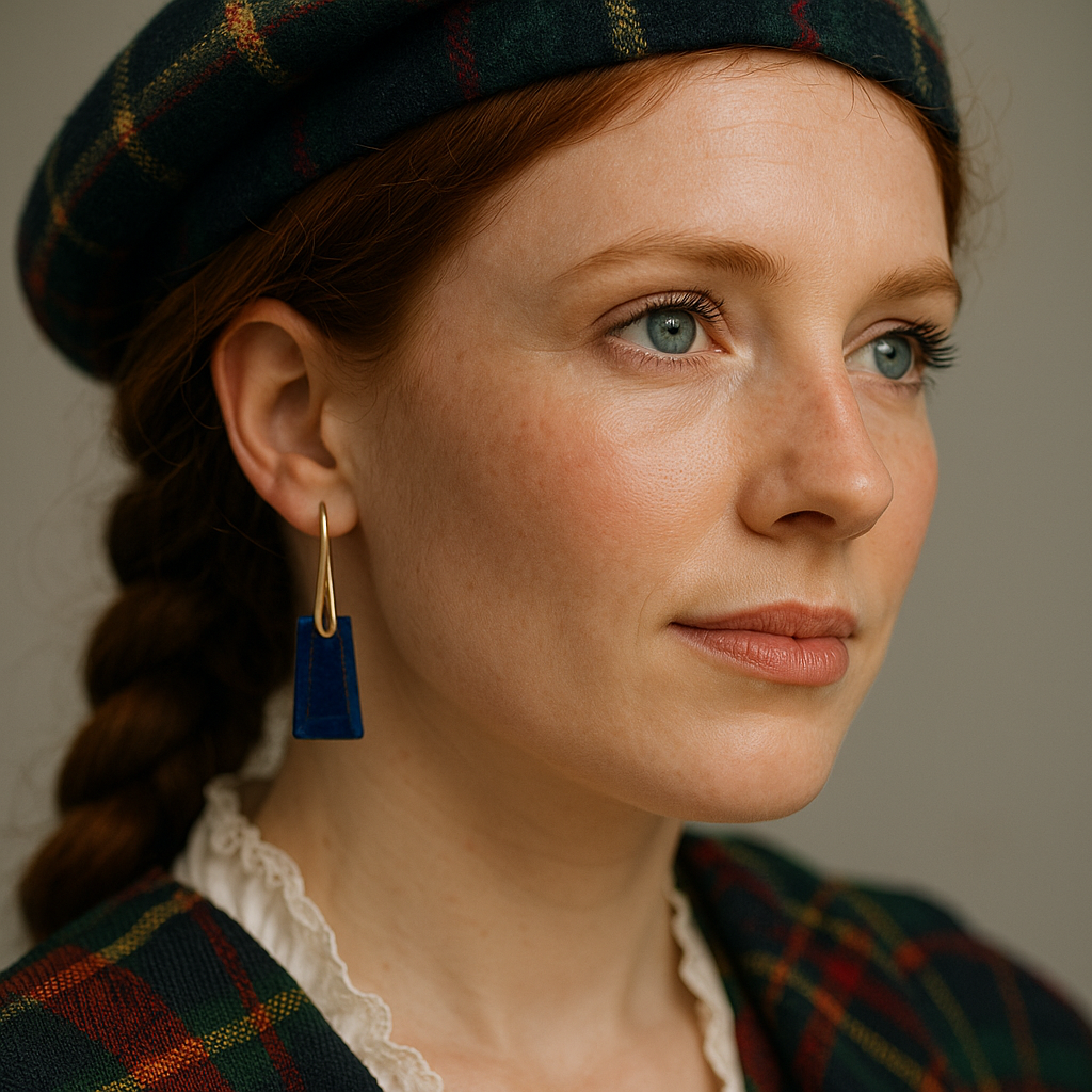 FLO's Lapis Lazuli Tapered Rectangle Stone Earrings