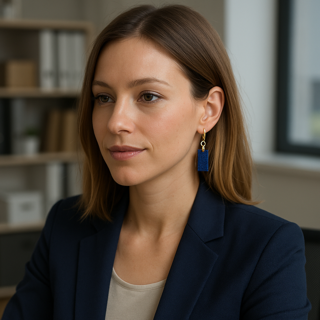 FLO's Lapis Lazuli Rectangle Stone Earrings