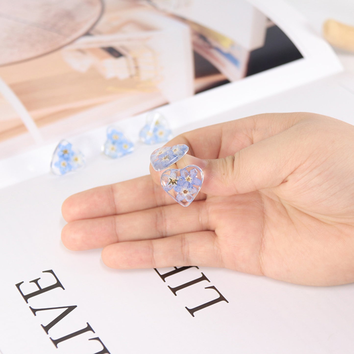 FLO's Heartfelt Forget-Me-Not Earrings