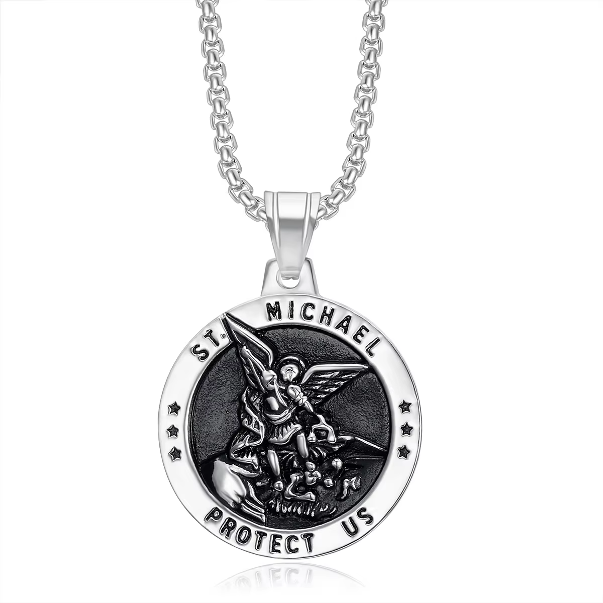 FLOs  Divine Guardian Pendant – St. Michael Protect Us