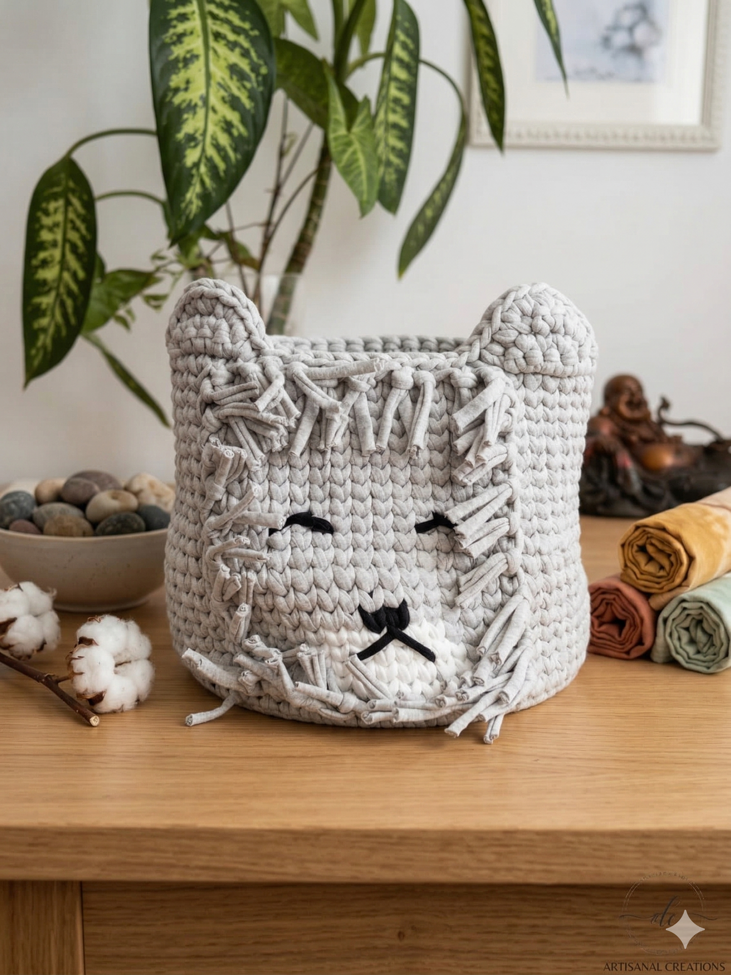 Lion Crochet Storage Basket