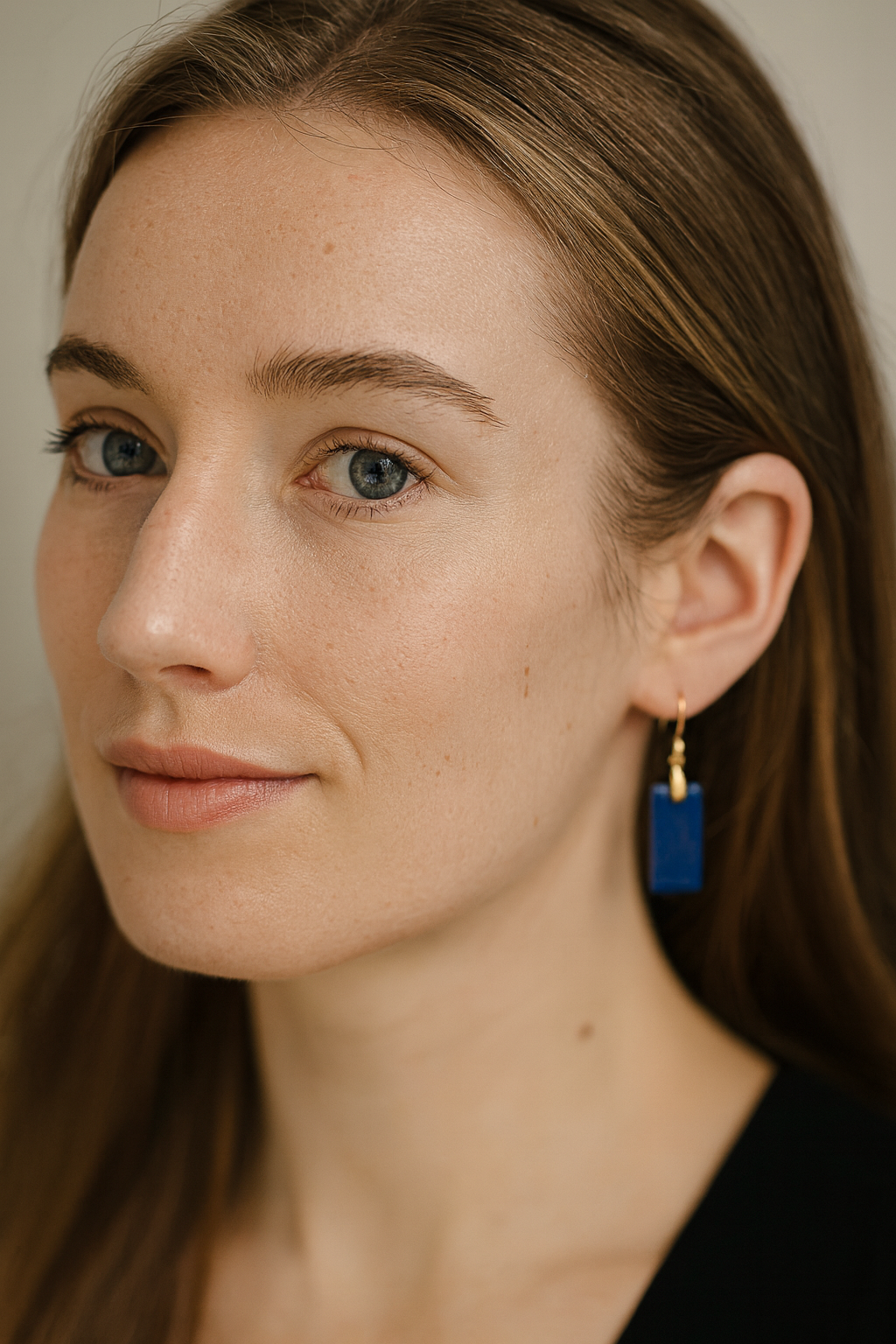 FLO's Lapis Lazuli Rectangle Stone Earrings