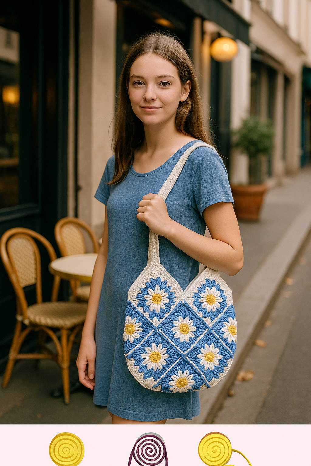FLO's Bloom Meadow Crochet Tote