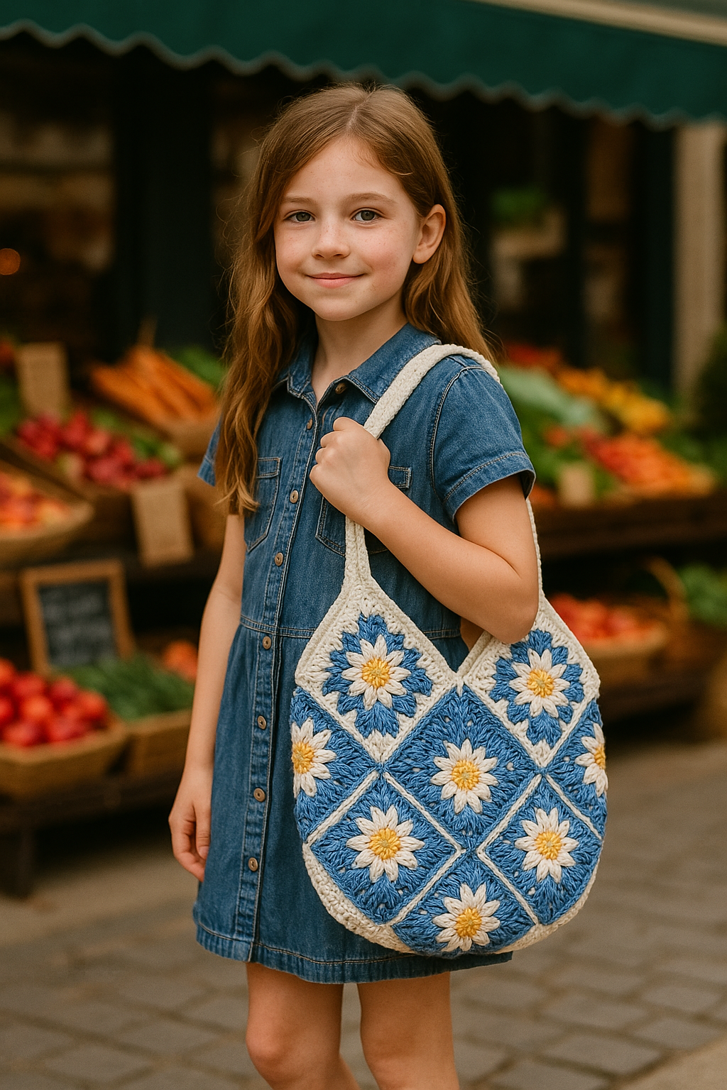 FLO's Bloom Meadow Crochet Tote