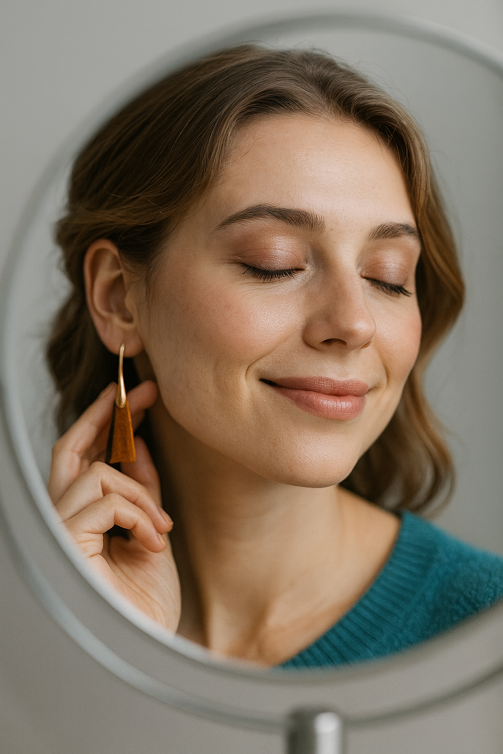 FLO's Tiger Eye Tapered Rectangle Stone Earrings