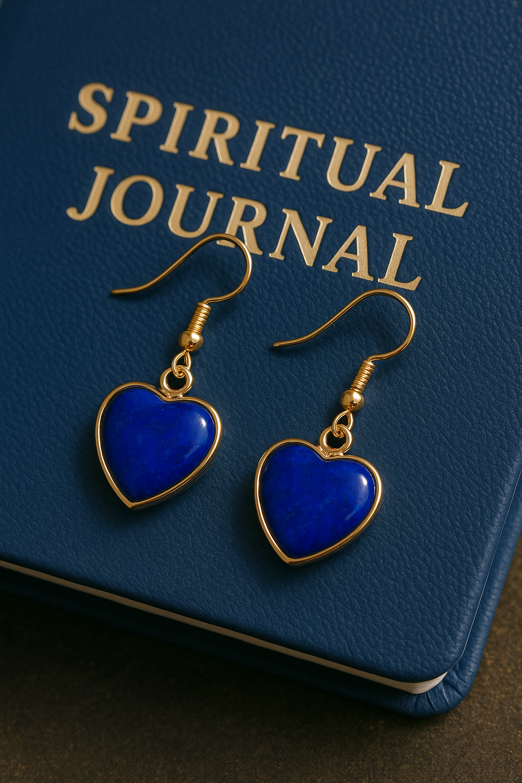 FLO's Lapis Lazuli Heart Stone Earrings