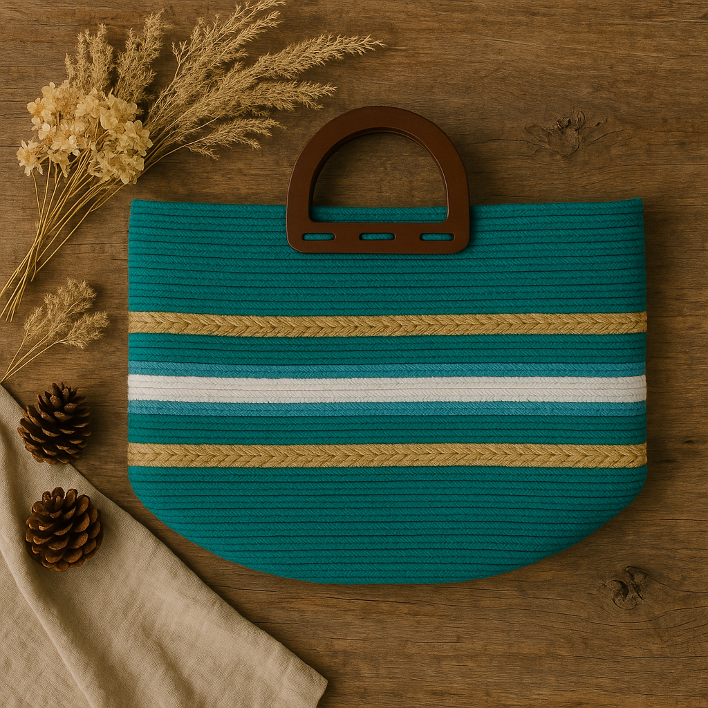 FLO's Azure Drift Crochet Tote