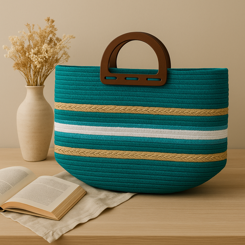 FLO's Azure Drift Crochet Tote