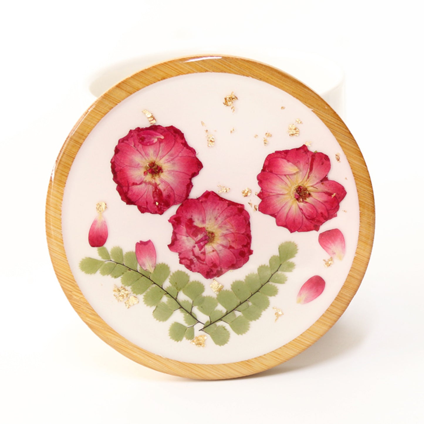 FLO's Blooming Grace Wooden Coaster Set