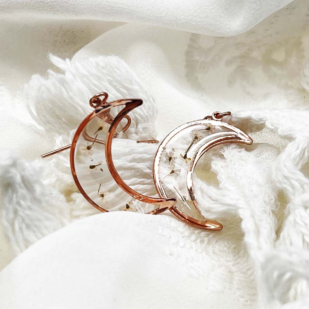 FLO's Celestial Bloom Crescent Hoops