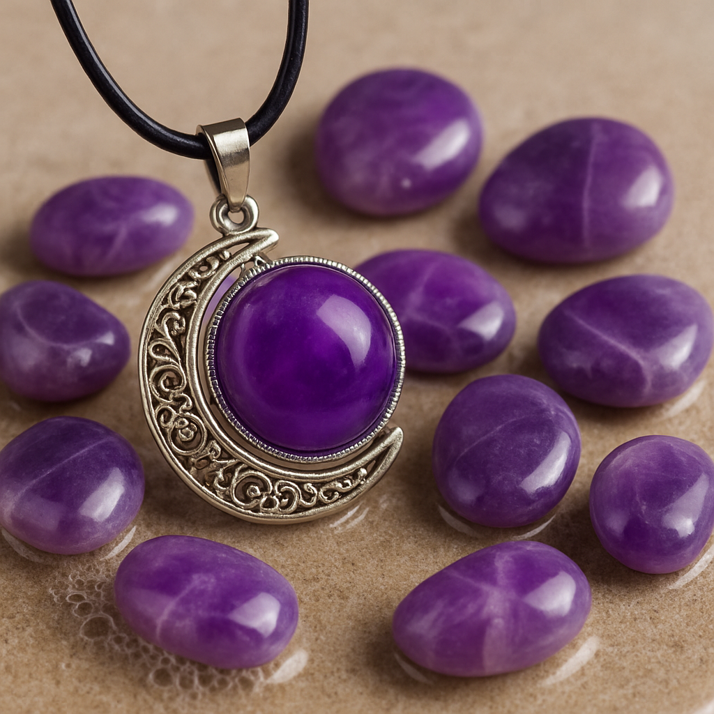 FLO's Dream Amethyst Crescent Pendant